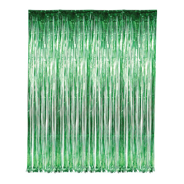 DR69251 Green Foil Fringe Curtain